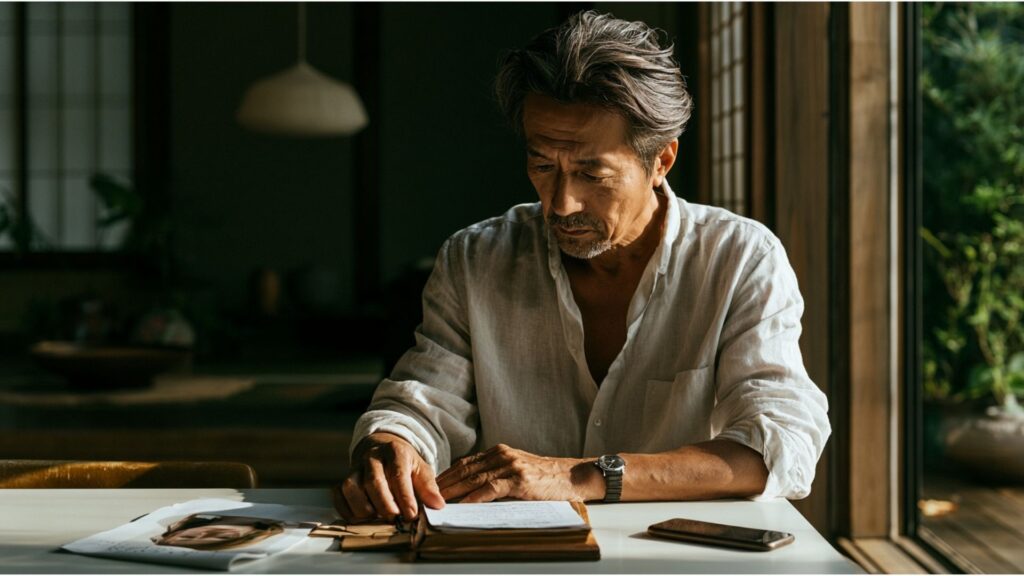 国際結婚に向けて準備を整える50代男性